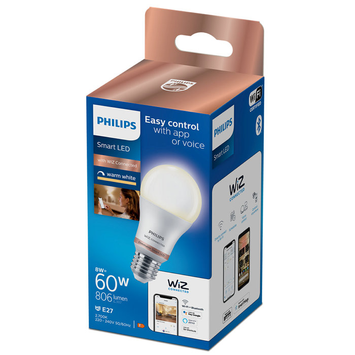 Ljuskälla Smart LED 8W/60W Philips